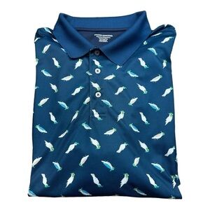 Amazon Essentials Birds Polo Shirt Size XXL